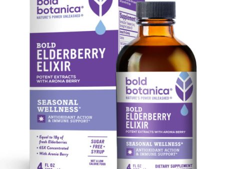 Bold Elderberry Elixir Syrup, 4 oz, Bold Botanica Online Hot Sale