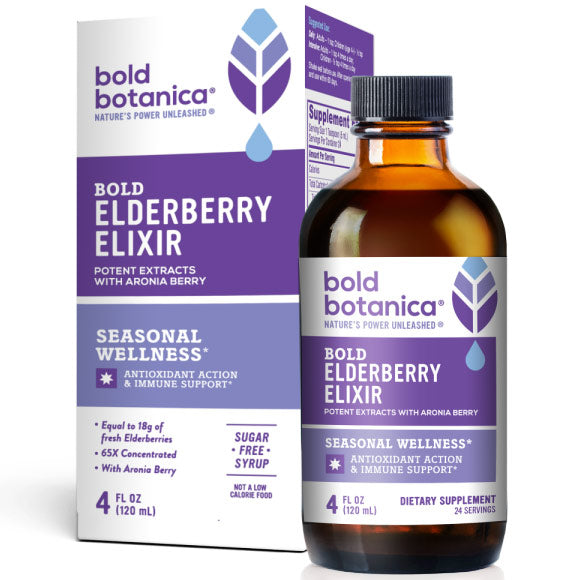 Bold Elderberry Elixir Syrup, 4 oz, Bold Botanica Online Hot Sale