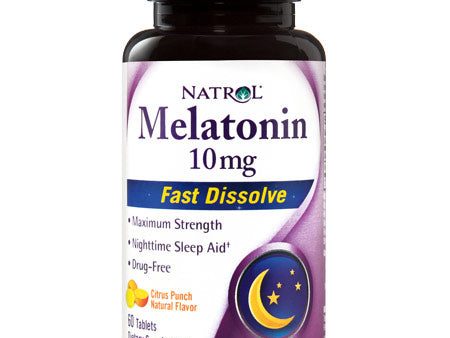 Melatonin 10 mg Fast Dissolve, Citrus Punch Flavor, 60 Tablets, Natrol Sale