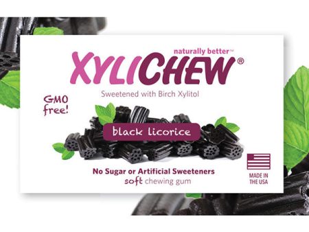 XyliChew Sugar Free Chewing Gum, Licorice, 60 Pieces Discount