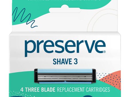 Shave 3 Replacement Blades, 1 Set, Preserve Cheap