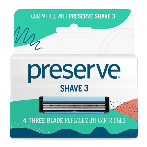 Shave 3 Replacement Blades, 1 Set, Preserve Cheap