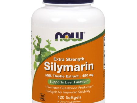 Silymarin Milk Thistle Extract 450 mg, Extra Strength, 120 Softgels, NOW Foods Discount