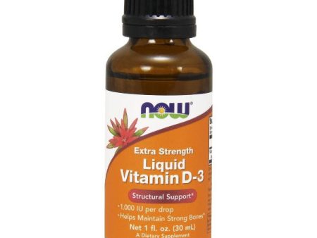 Vitamin D-3 Liquid Extra Strength, 1 oz, NOW Foods Online now