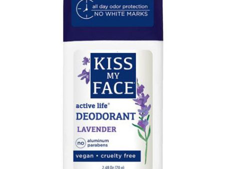 Active Life Stick Deodorant, Lavender, 2.48 oz, Kiss My Face Hot on Sale