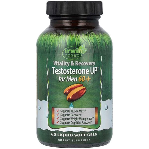 Testosterone UP for Men 60+, 60 Liquid Soft-Gels, Irwin Naturals Supply