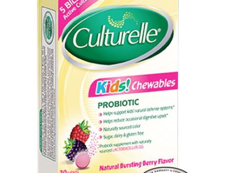 Culturelle Kids Chewables Probiotic, Natural Berry Flavor, 30 Tablets, i-Health, Inc. Sale