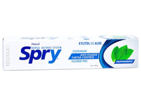 Spry Peppermint Xylitol Toothpaste, Fluoride Free, 5 oz, Xlear Online Hot Sale