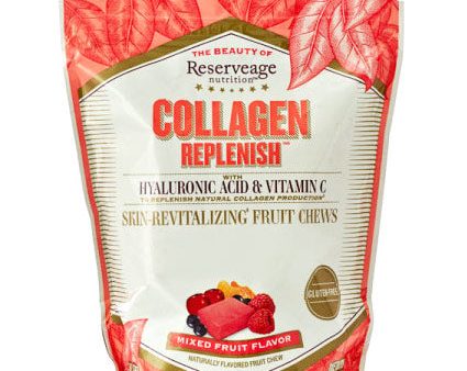 Collagen Replenish Chews with Hyaluronic Acid & Vitamin C, 60 Soft Chews, ReserveAge Organics Hot on Sale