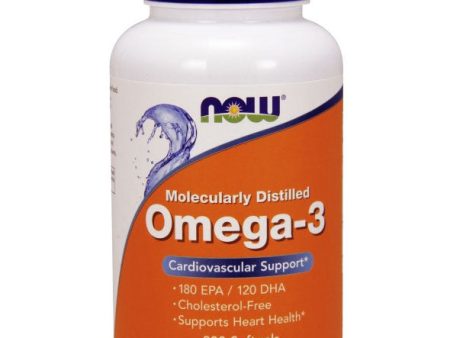 Omega-3 1000mg Fish Oil Concentrate 200 Softgels, NOW Foods For Sale