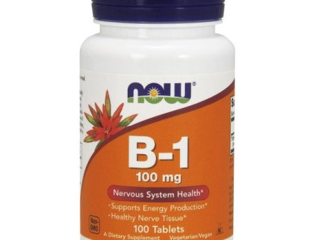 Vitamin B-1 (Thiamine) 100mg 100 Tabs, NOW Foods Online Sale