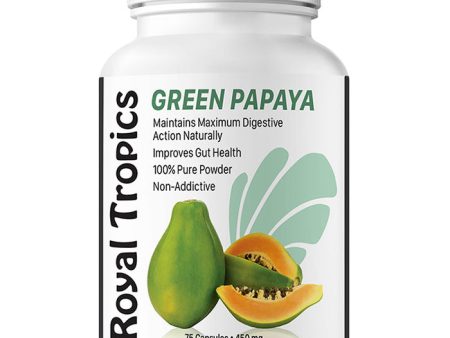 Green Papaya Digestive Enzymes, 75 Capsules, Royal Tropics For Sale