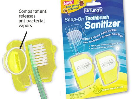 Snap-On Toothbrush Sanitizer, 2-Pack, Dr. Tung s For Sale