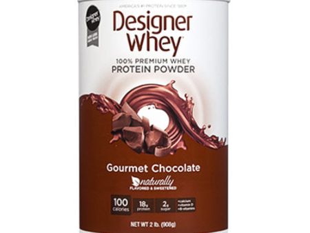 100% Premium Whey Protein Powder, Gourmet Chocolate, 2 lb, Designer Whey For Sale