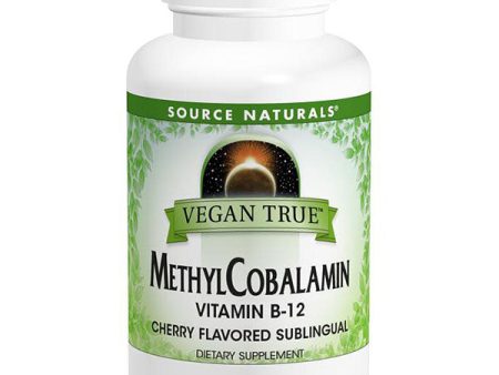 Vegan True Methylcobalamin Vitamin B-12 Sublingual Cherry, 60 Tablets, Source Naturals Discount