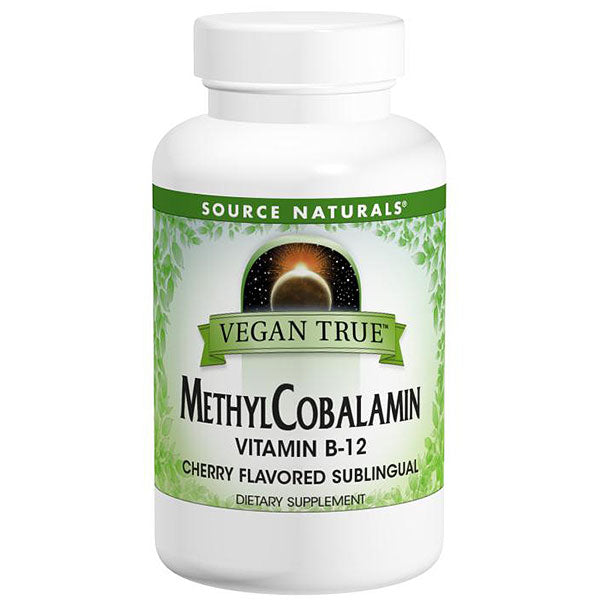 Vegan True Methylcobalamin Vitamin B-12 Sublingual Cherry, 60 Tablets, Source Naturals Discount