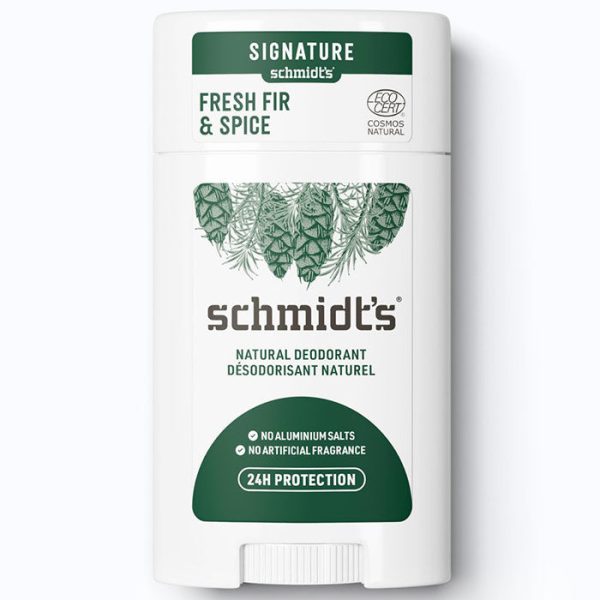 Deodorant Stick, Fresh Fir & Spice, 2.65 oz, Schmidt s Deodorant Hot on Sale