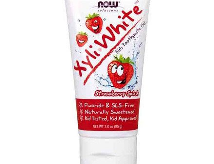 XyliWhite Kids Toothpaste Gel, Fluoride-Free, Strawberry, Travel Size, 3 oz, NOW Foods Online