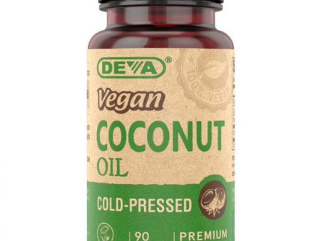 Vegan Virgin Coconut Oil, 90 Vegan Caps, Deva Nutrition Online Hot Sale