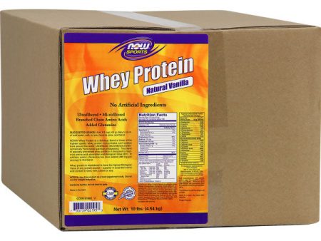 Whey Protein Vanilla Mega Pack, 10 lb, NOW Foods For Cheap