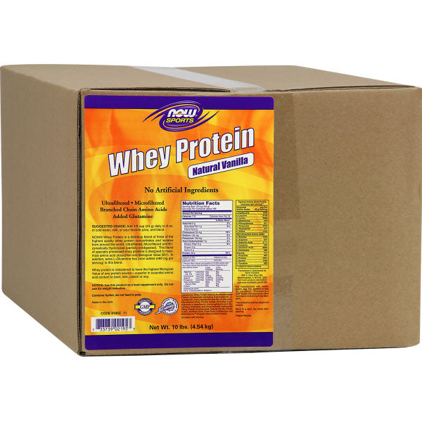 Whey Protein Vanilla Mega Pack, 10 lb, NOW Foods For Cheap