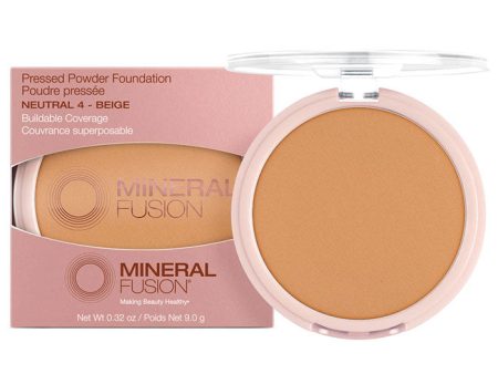 Pressed Powder Foundation - Neutral 4 - Beige, 0.32 oz, Mineral Fusion Cosmetics Supply