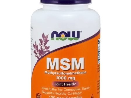 MSM (Methylsulphonylmethane) 1000 mg, 120 Veg Capsules, NOW Foods Online now