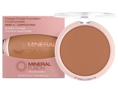 Pressed Powder Foundation - Deep 4 - Cappuccino, 0.32 oz, Mineral Fusion Cosmetics Supply