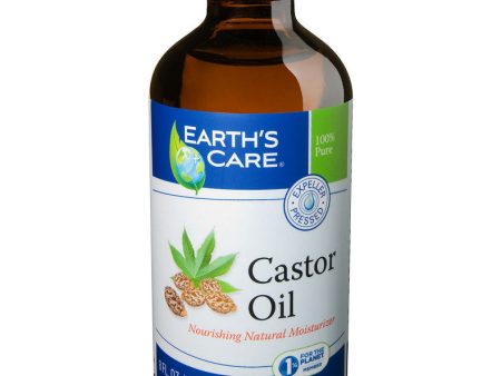 Castor Oil 100% Pure, 8 oz, Earth s Care Online