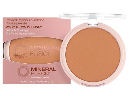 Pressed Powder Foundation - Warm 6 - Warm Honey, 0.32 oz, Mineral Fusion Cosmetics Online