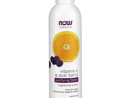 Vitamin C & Acai Berry Purifying Toner, 8 oz, NOW Foods Online now