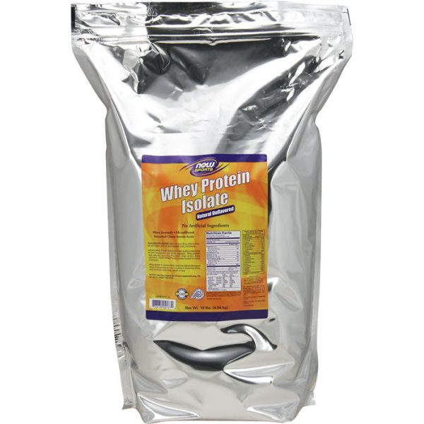 Whey Protein Isolate Unflavored Mega Pack, 10 lb, NOW Foods Discount