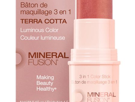 3-in-1 Color Stick - Terra Cotta, 0.18 oz, Mineral Fusion Cosmetics Online