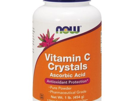 Vitamin C Crystals, Ascorbic Acid Pure Powder, 1 lb, NOW Foods Supply