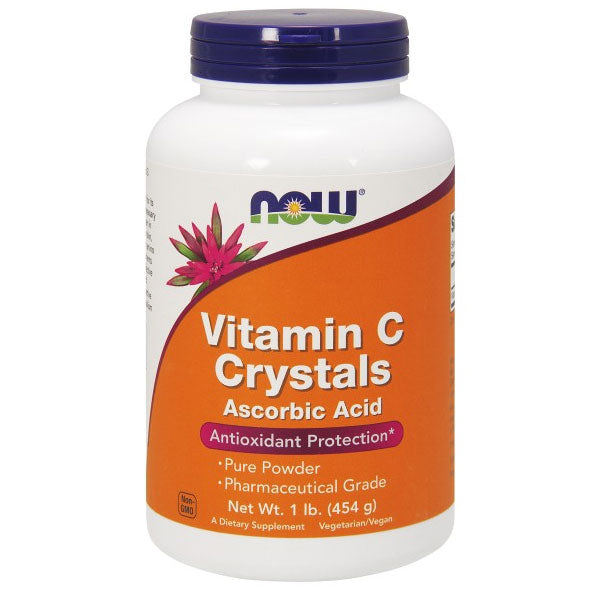 Vitamin C Crystals, Ascorbic Acid Pure Powder, 1 lb, NOW Foods Supply