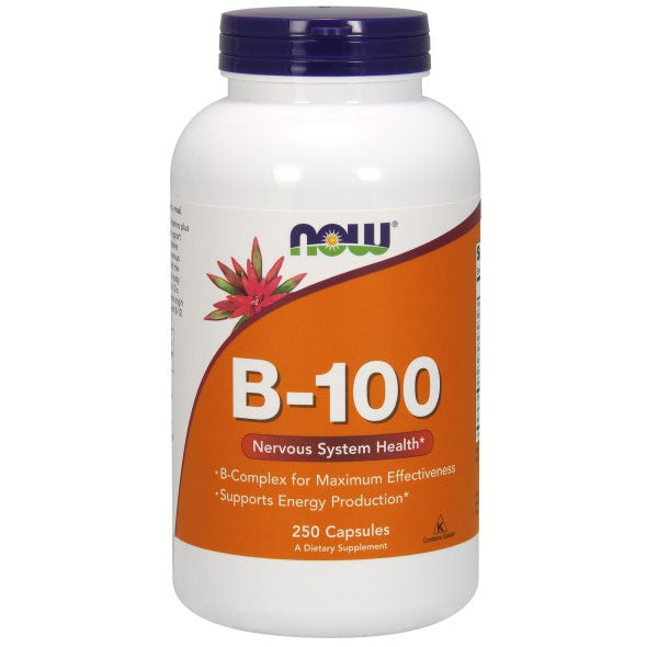 Vitamin B-100 Caps, Vitamin B Complex 250 Caps, NOW Foods on Sale