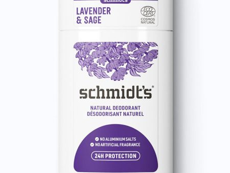 Deodorant Stick, Lavender & Sage, 2.65 oz, Schmidt s Deodorant Online Sale