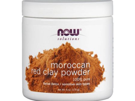 Red Clay Powder Moroccan Facial Mask, 6 oz, NOW Foods Discount