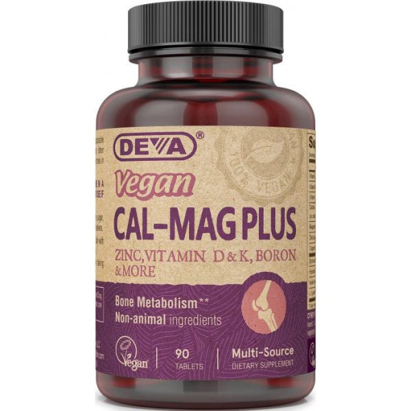 Vegan Cal-Mag Plus (Calcium Magnesium Plus), 90 Tablets, Deva Nutrition For Cheap