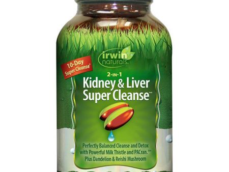 2-in-1 Kidney & Liver Super Cleanse, 60 Liquid Soft-Gels, Irwin Naturals on Sale