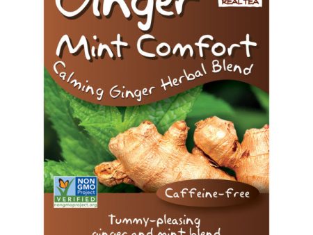 Ginger Mint Comfort Tea, Calming Ginger Herbal Blend, 24 Tea Bags, NOW Foods on Sale