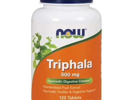 Triphala 500 mg, Standardized Fruit Extract, 120 Tablets, NOW Foods Supply