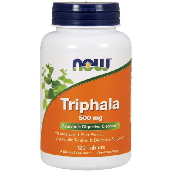 Triphala 500 mg, Standardized Fruit Extract, 120 Tablets, NOW Foods Supply