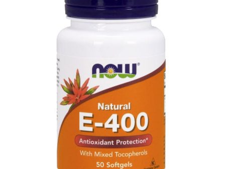 Vitamin E-400 Mixed Tocopherols 100% Natural, 50 Softgels, NOW Foods Online