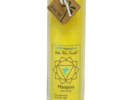 100% Vegetable Palm Wax Chakra Jar Candle, Unscented, Manipura Protection (Yellow), 16 oz, Aloha Bay Supply