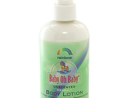 Baby Oh Baby Organic Herbal Baby Body Lotion, Unscented, 8 oz, Rainbow Research Cheap