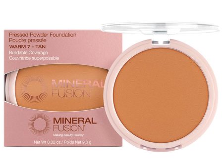 Pressed Powder Foundation - Warm 7 - Tan, 0.32 oz, Mineral Fusion Cosmetics Sale