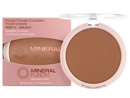 Pressed Powder Foundation - Deep 5 - Walnut, 0.32 oz, Mineral Fusion Cosmetics Fashion