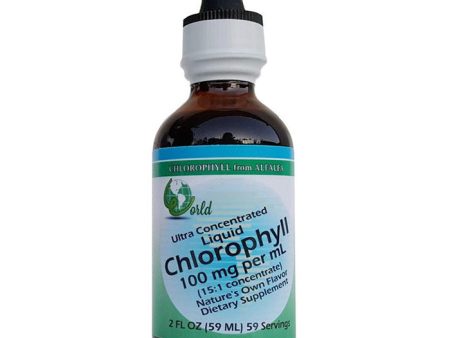 Ultra Concentrated 15:1 Liquid Chlorophyll with Dropper, 2 oz, World Organic Supply