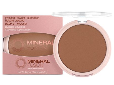 Pressed Powder Foundation - Deep 6 - Mocha, 0.32 oz, Mineral Fusion Cosmetics Hot on Sale